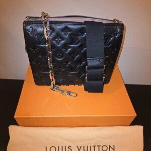 LV Coussin PM | Black Lambskin Leather | Silver-Tone Hardware | Like New